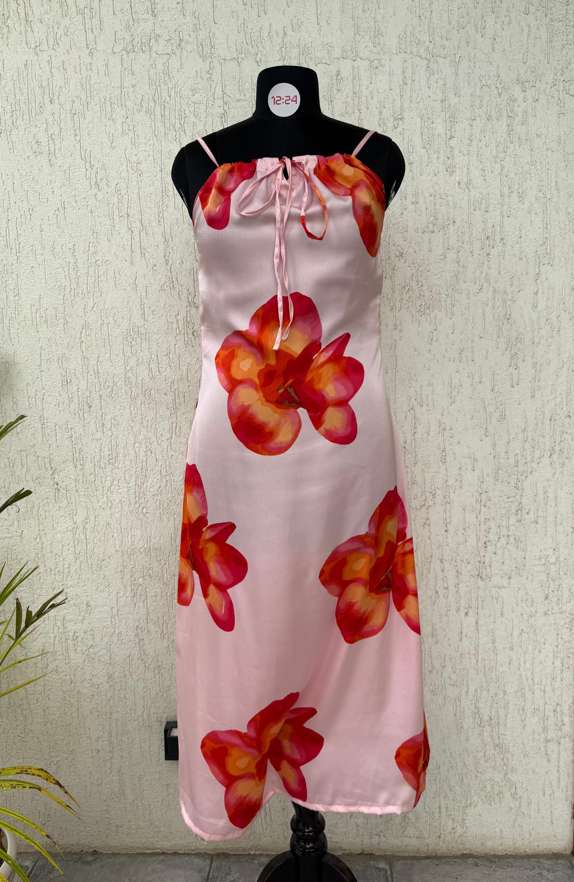 Floral Satin Slip Dress