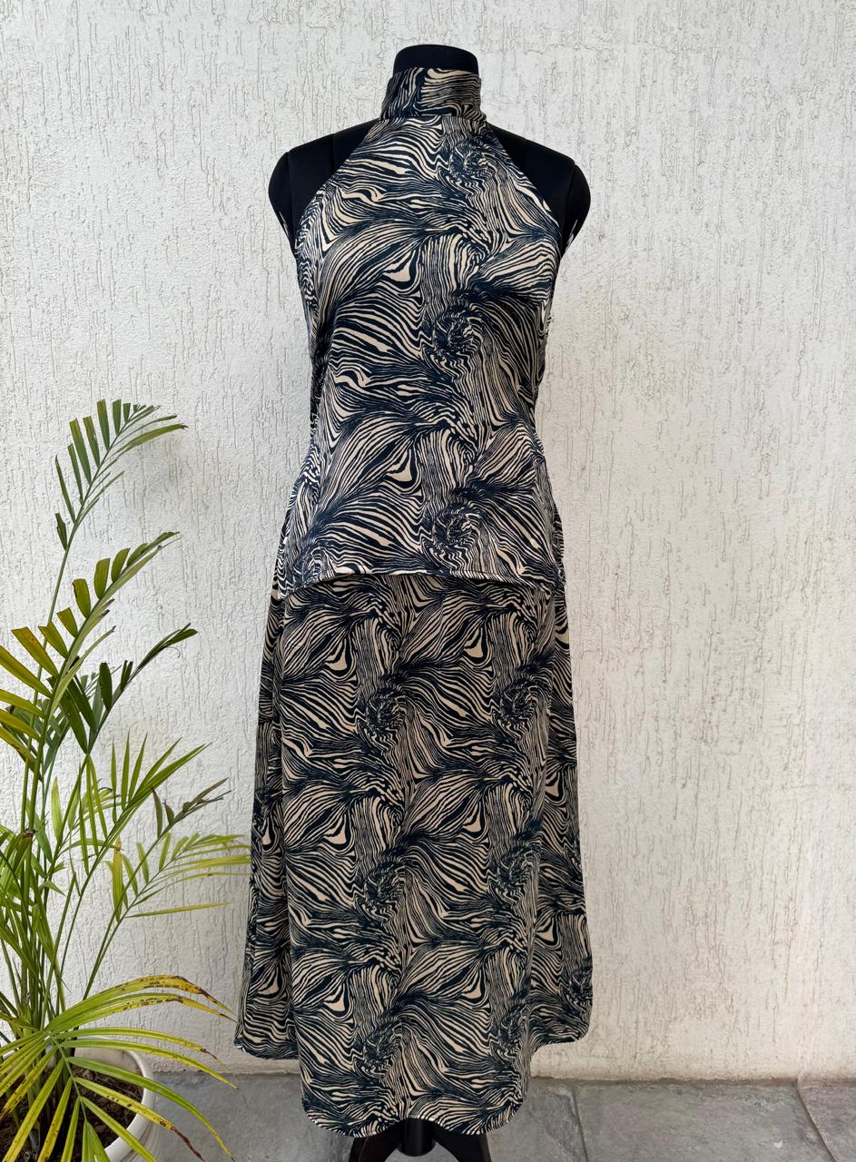 Swirl Satin Coord Set