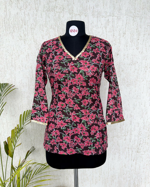 Bloom Brunch Tie Back Kurti.